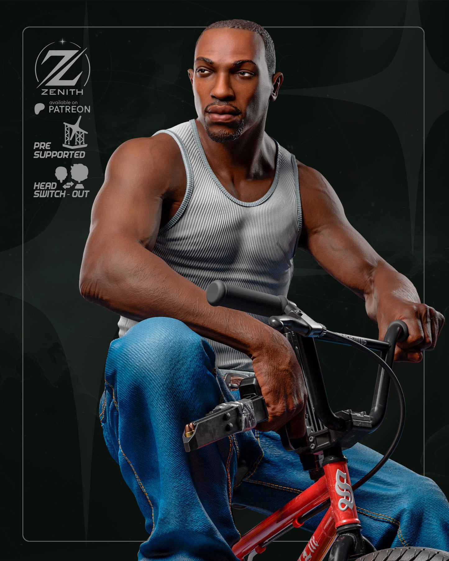 CJ (GTA) Statue 3D-Printed Kit