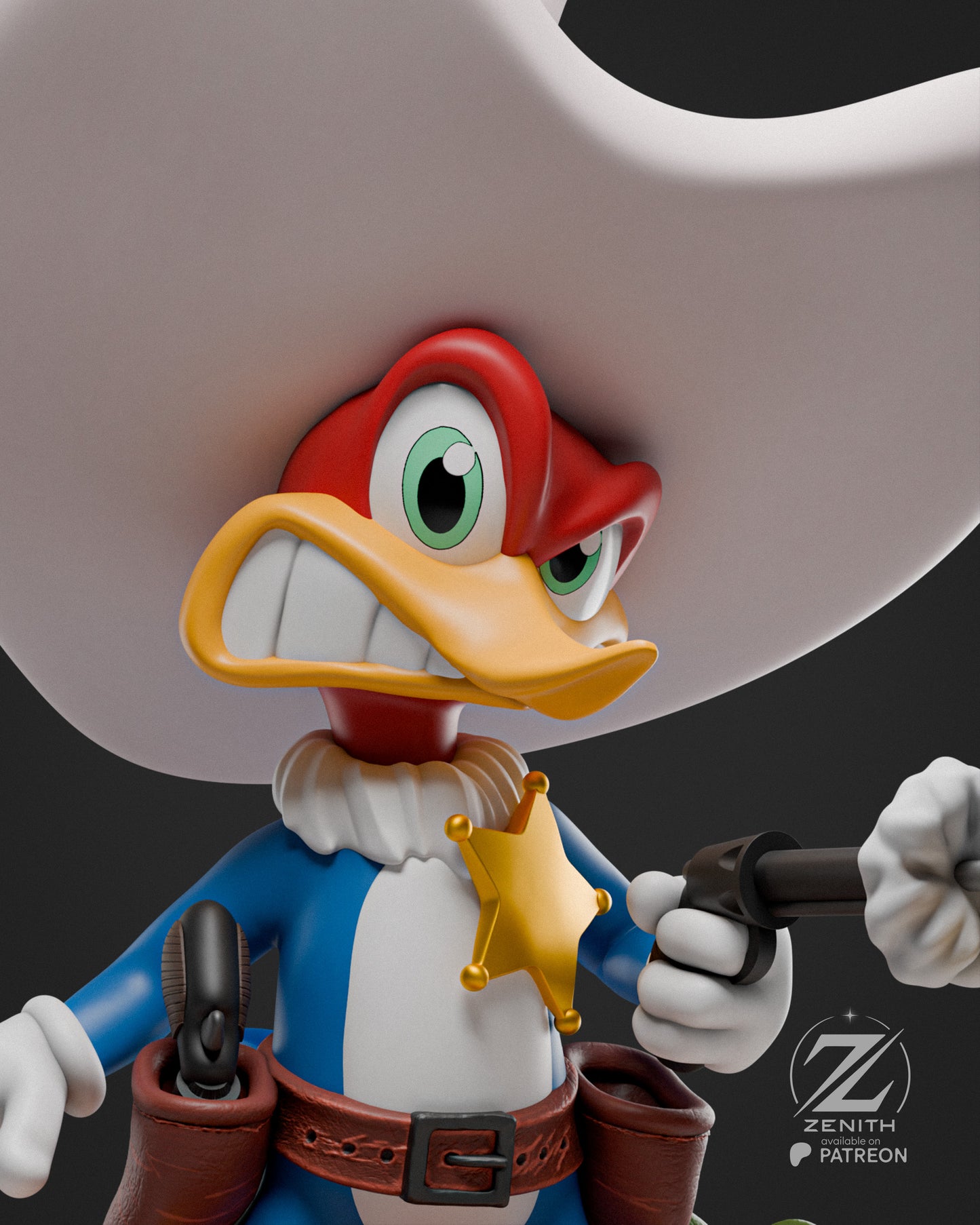 Woody Woodpecker Statue 3D-Printed Kit