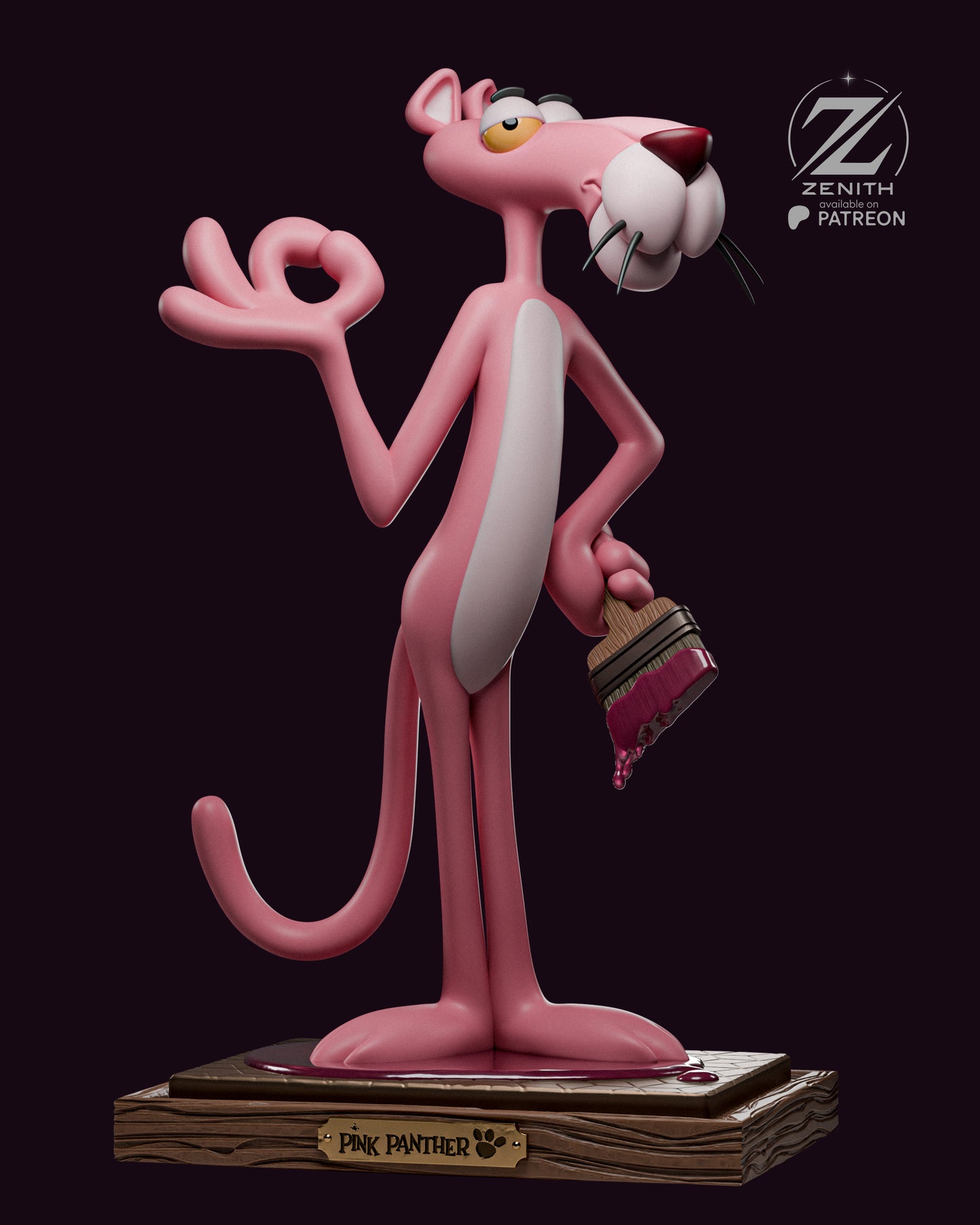 Pink Panther Statue 3D-Printed Kit