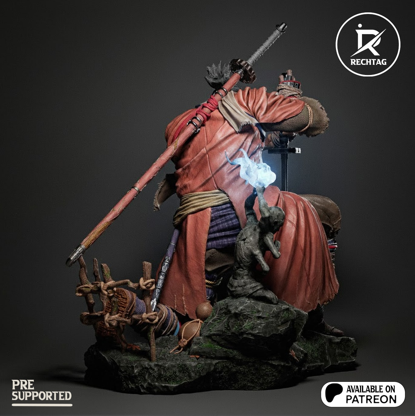 Sekiro Statue 3D-Printed Kit