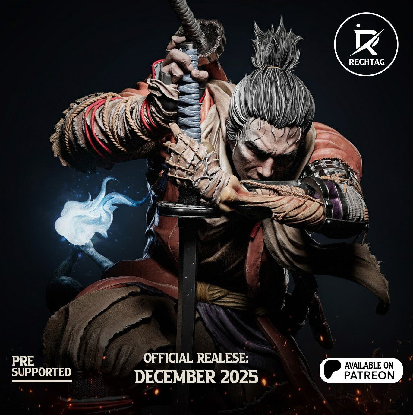 Sekiro Statue 3D-Printed Kit