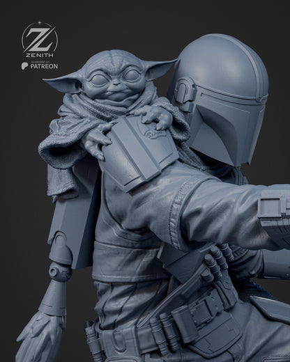 Mandalorian Statue 3D-Printed Kit