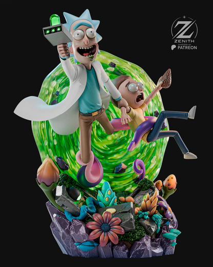 Rick And Morty Statue 3D-Printed Kit