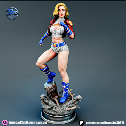 Power Girl Bombshell Statue 3D-Printed Kit