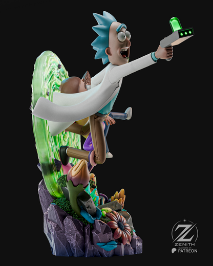 Rick And Morty Statue 3D-Printed Kit