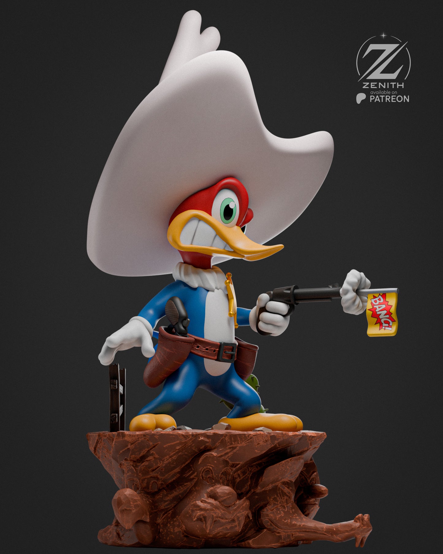 Woody Woodpecker Statue 3D-Printed Kit