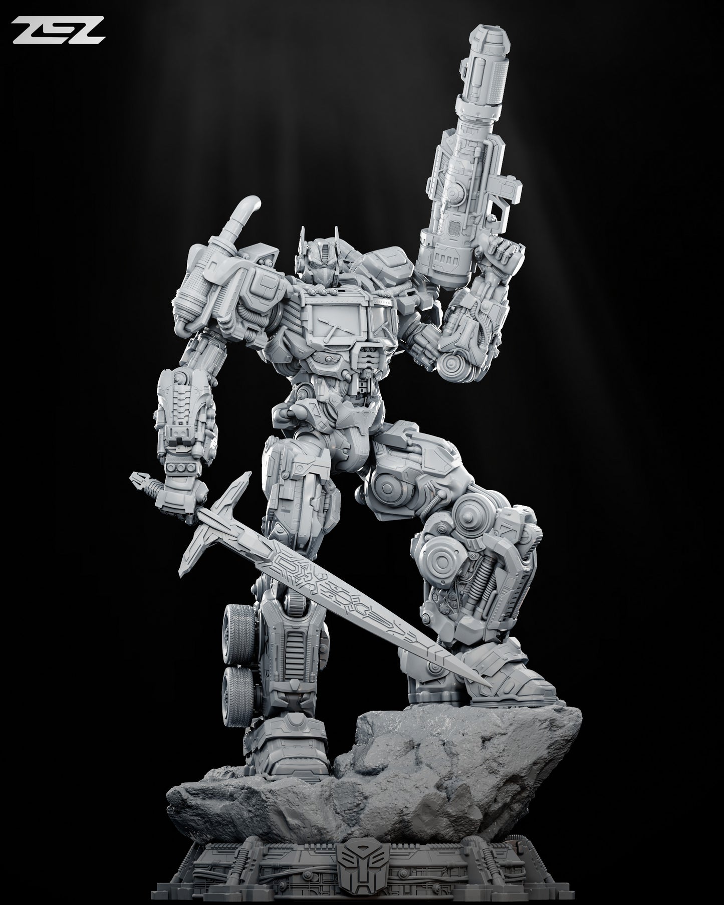 Optimus Prime Statue 3D-Printed Kit