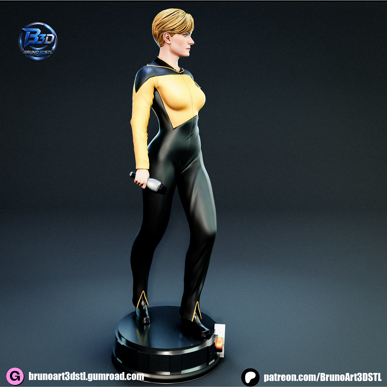 Natasha Yar Statue 3D-Printed Kit