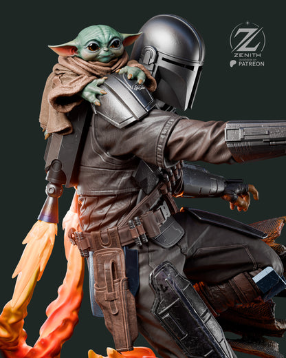 Mandalorian Statue 3D-Printed Kit
