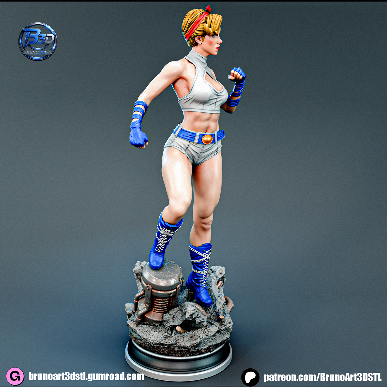 Power Girl Bombshell Statue 3D-Printed Kit