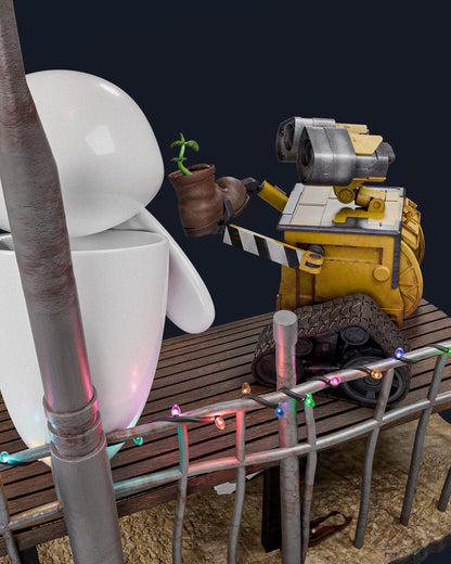 Wall-E And EVE Statue 3D-Printed Kit