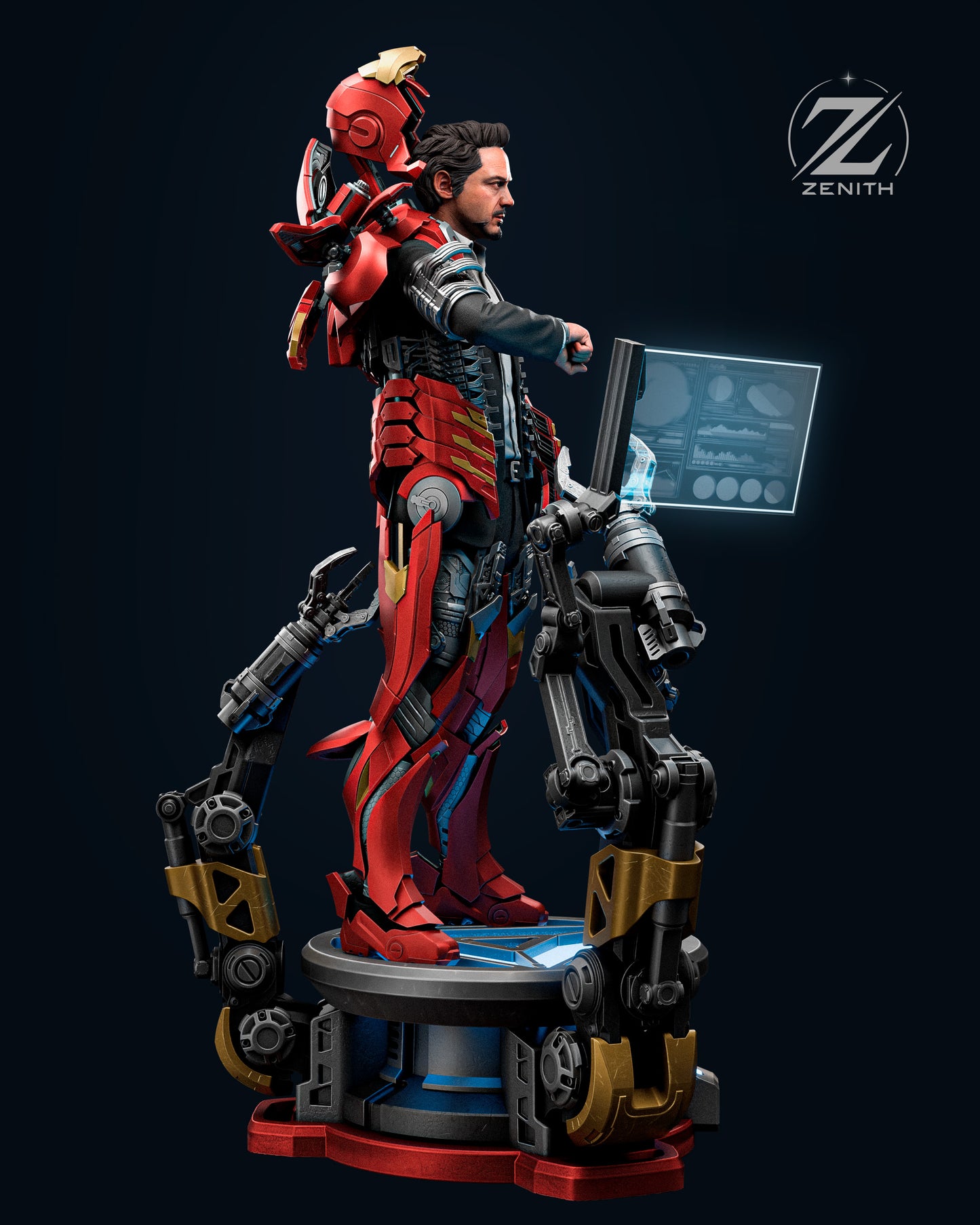 Tony Stark Statue 3D-Printed Kit