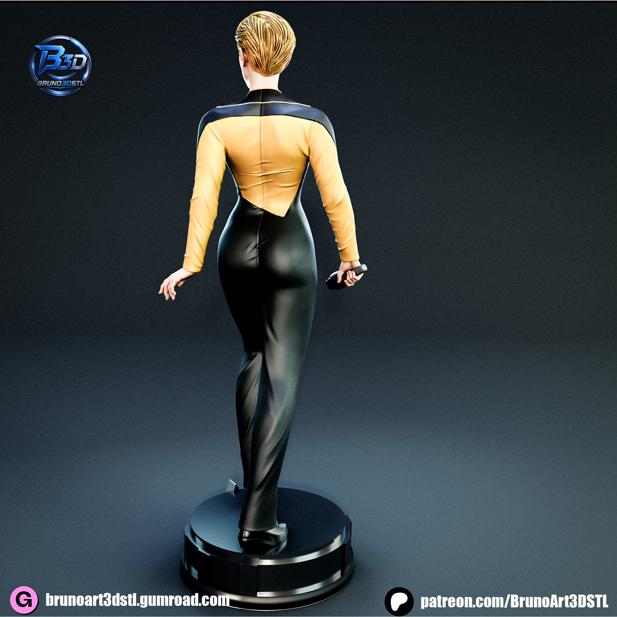 Natasha Yar Statue 3D-Printed Kit