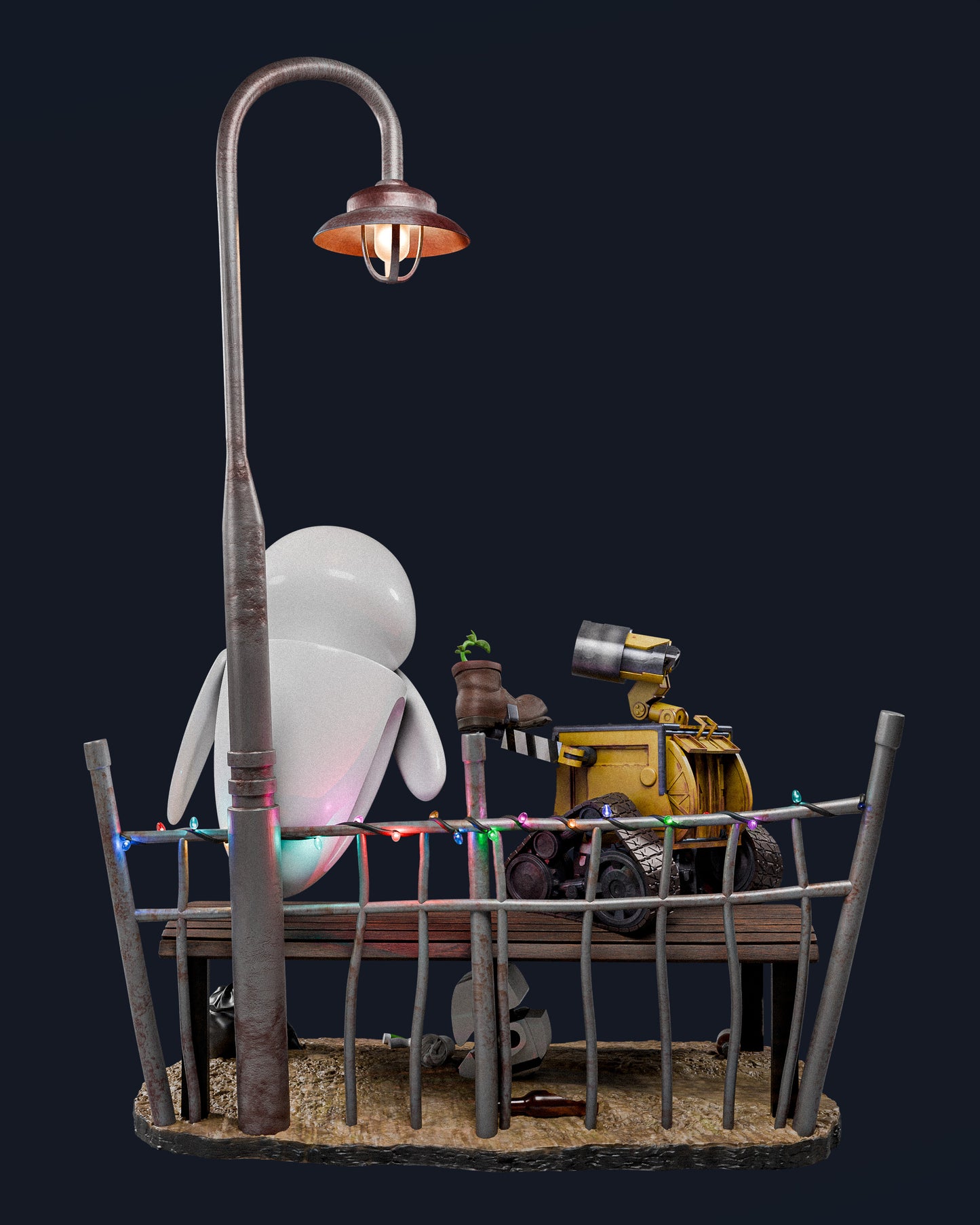 Wall-E And EVE Statue 3D-Printed Kit
