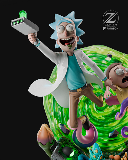 Rick And Morty Statue 3D-Printed Kit