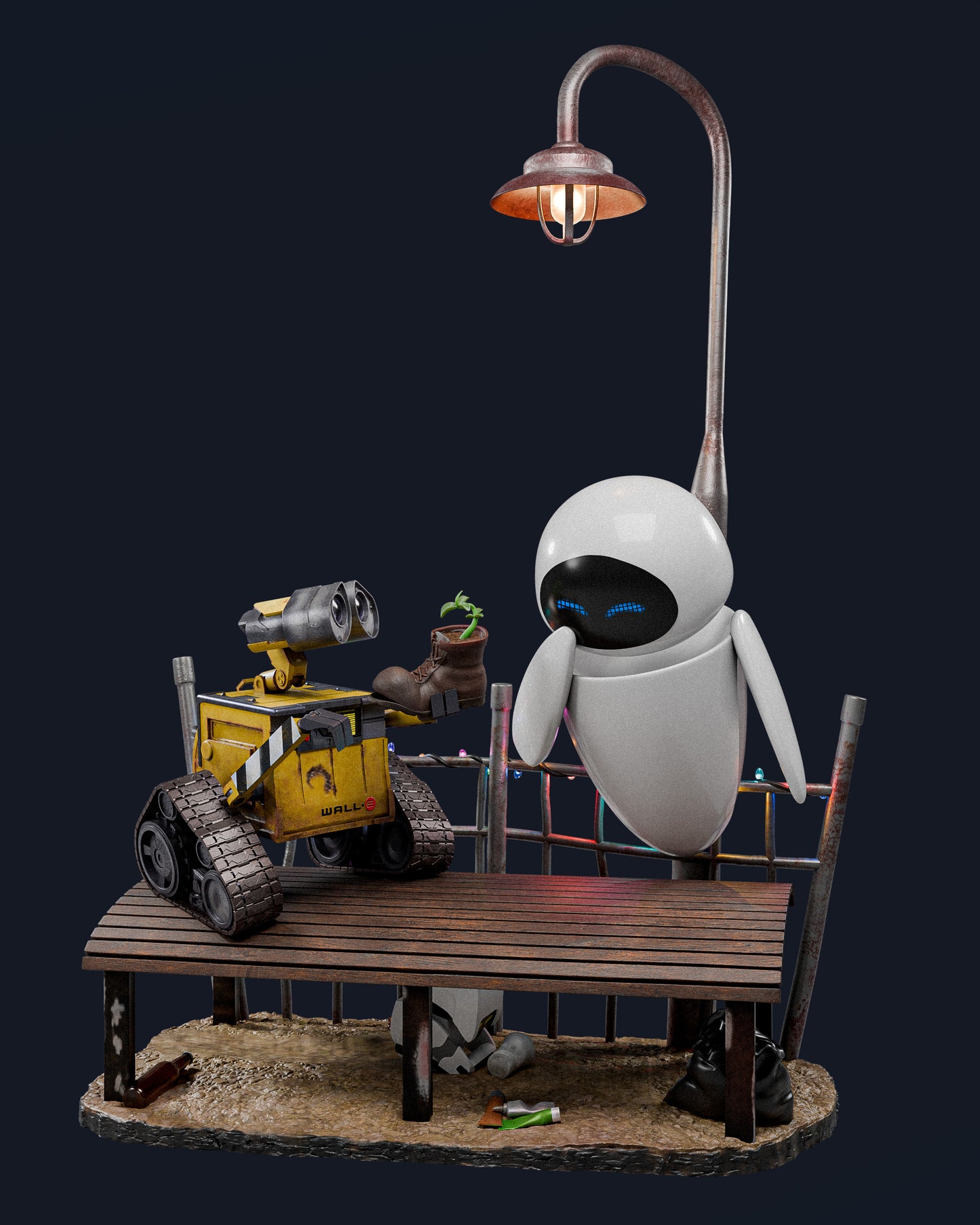 Wall-E And EVE Statue 3D-Printed Kit