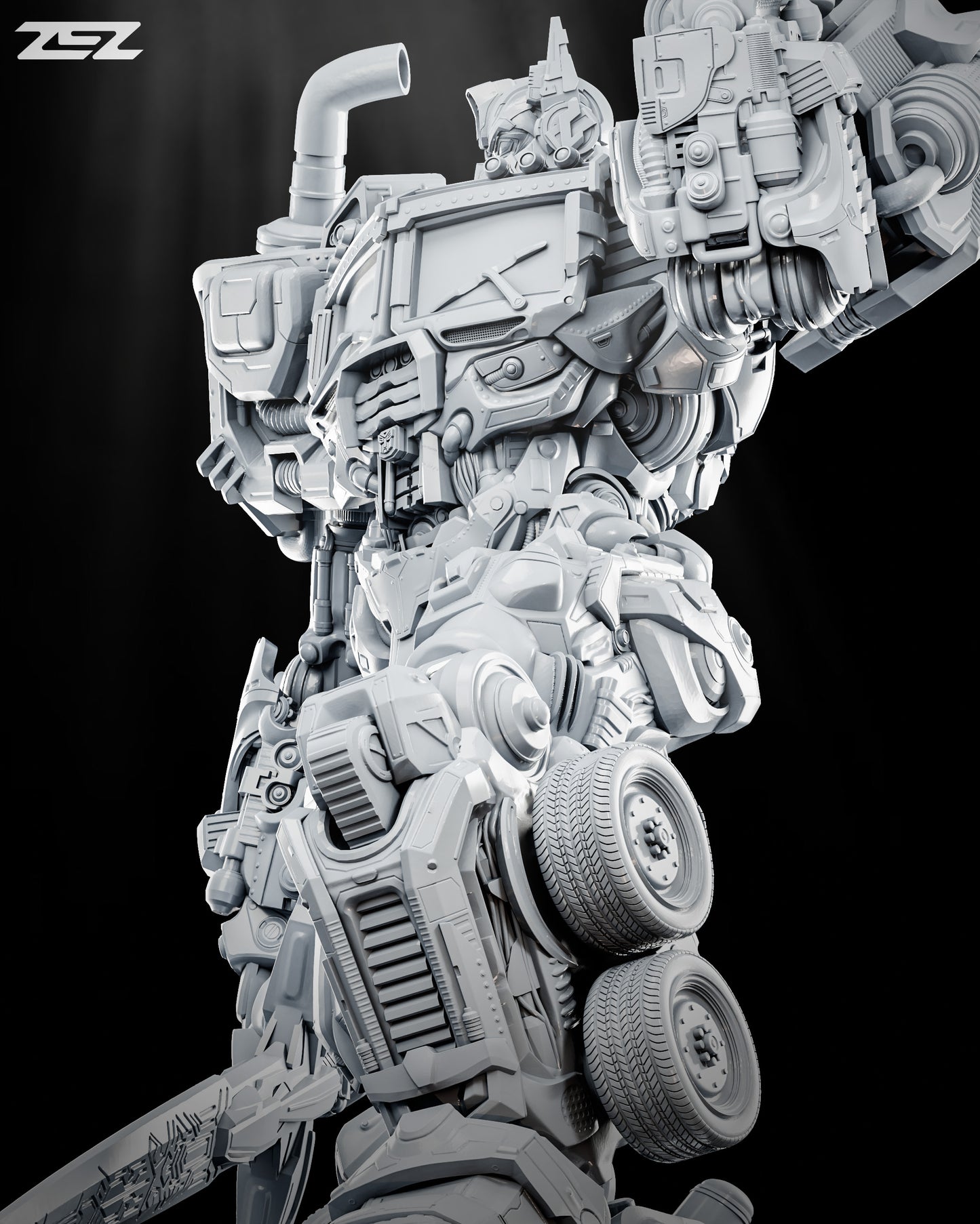 Optimus Prime Statue 3D-Printed Kit