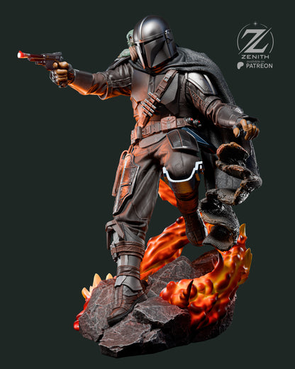 Mandalorian Statue 3D-Printed Kit