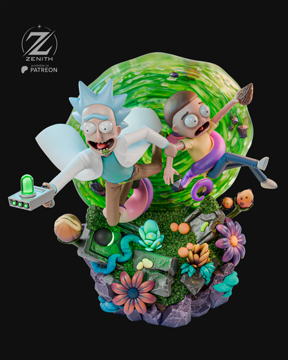 Rick And Morty Statue 3D-Printed Kit