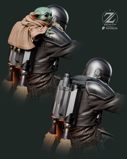 Mandalorian Statue 3D-Printed Kit