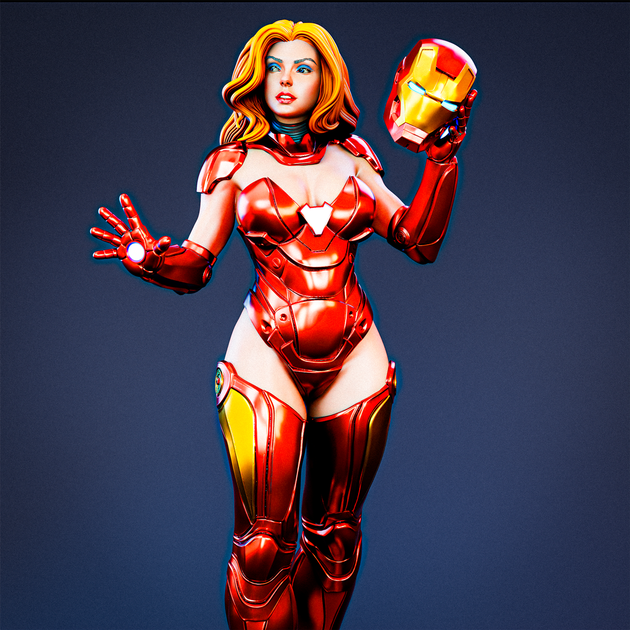 Pepper Potts Statue 3D-Printed Kit