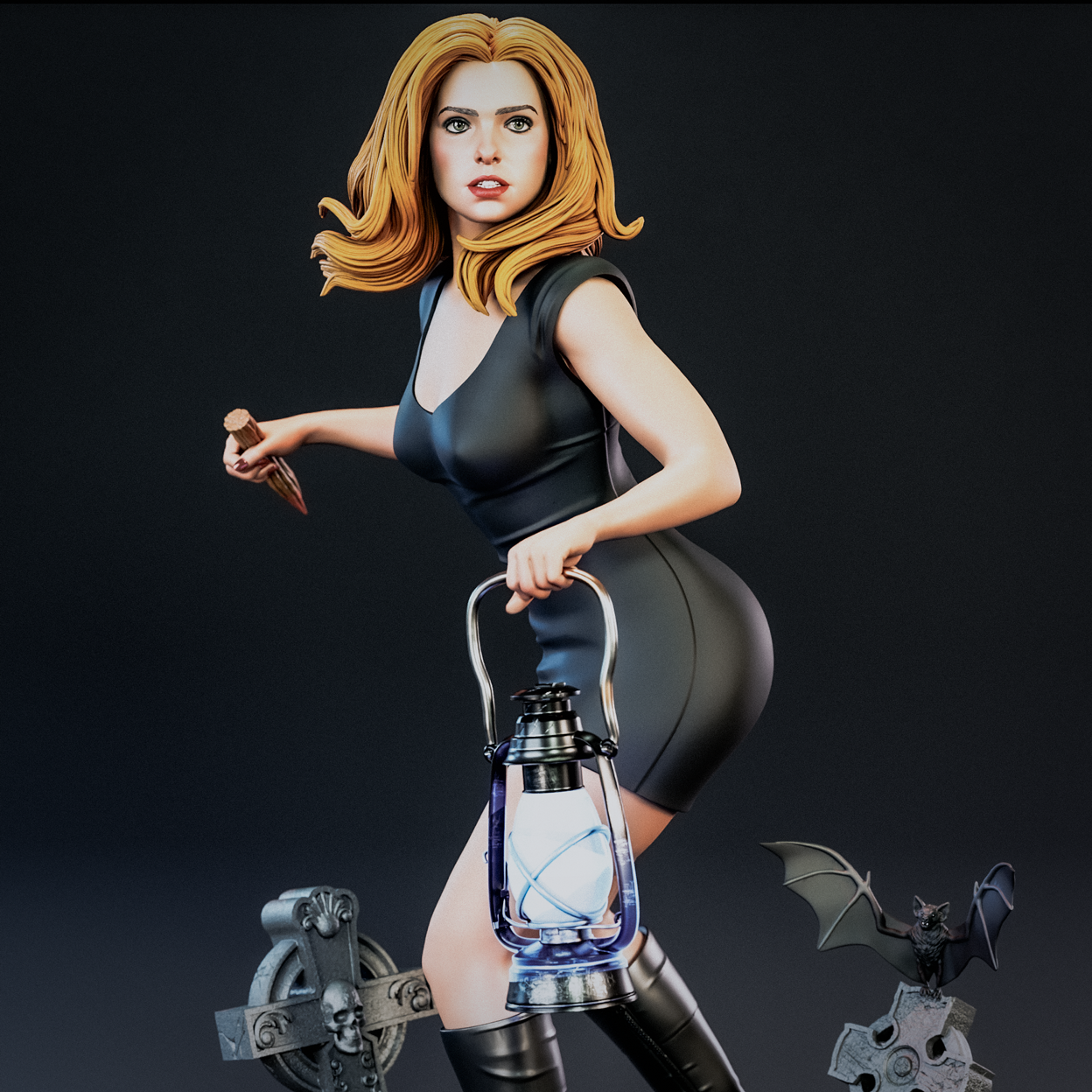 Buffy The Vampire Slayer Statue 3D-Printed Kit