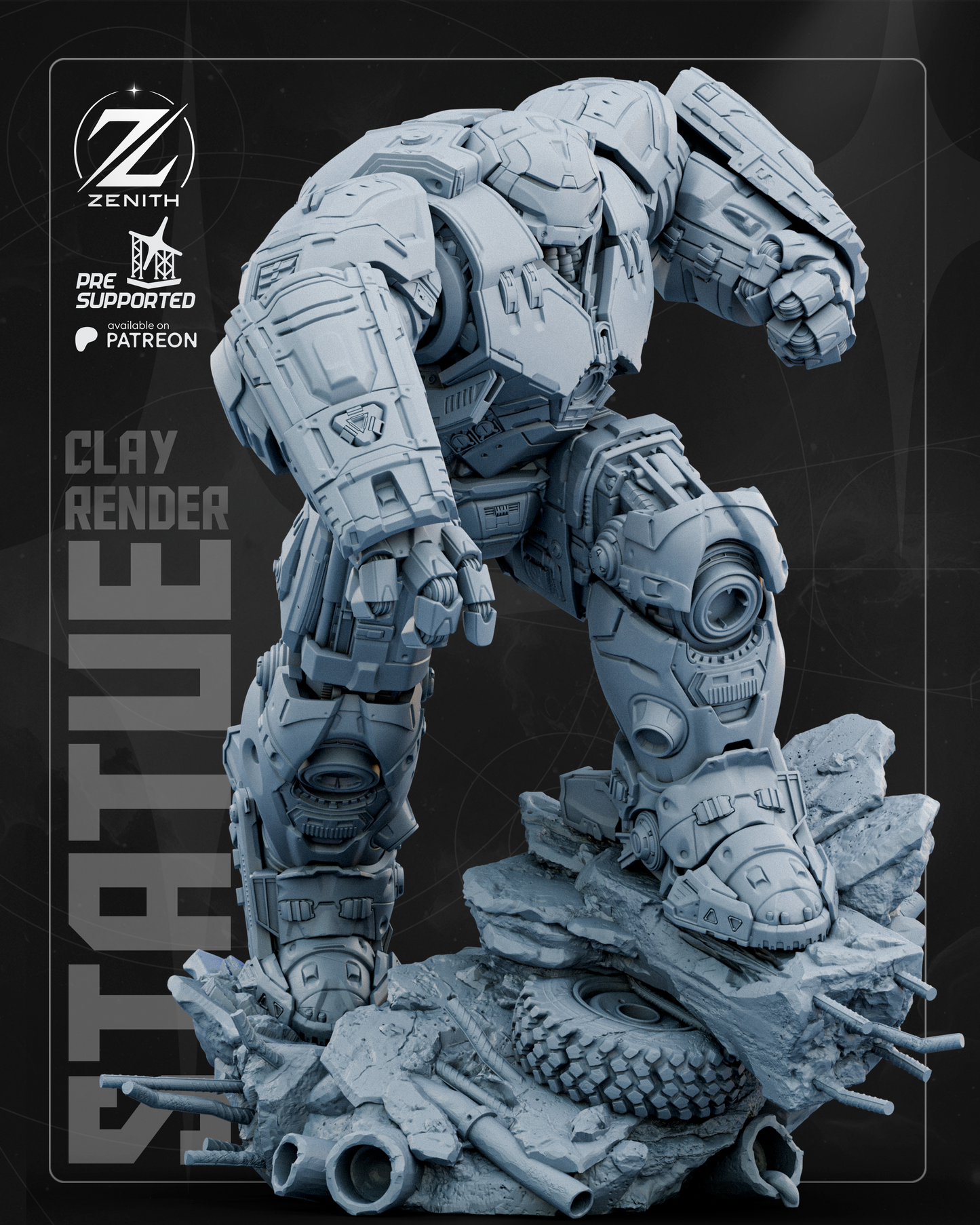 Hulkbuster Statue 3D-Printed Kit