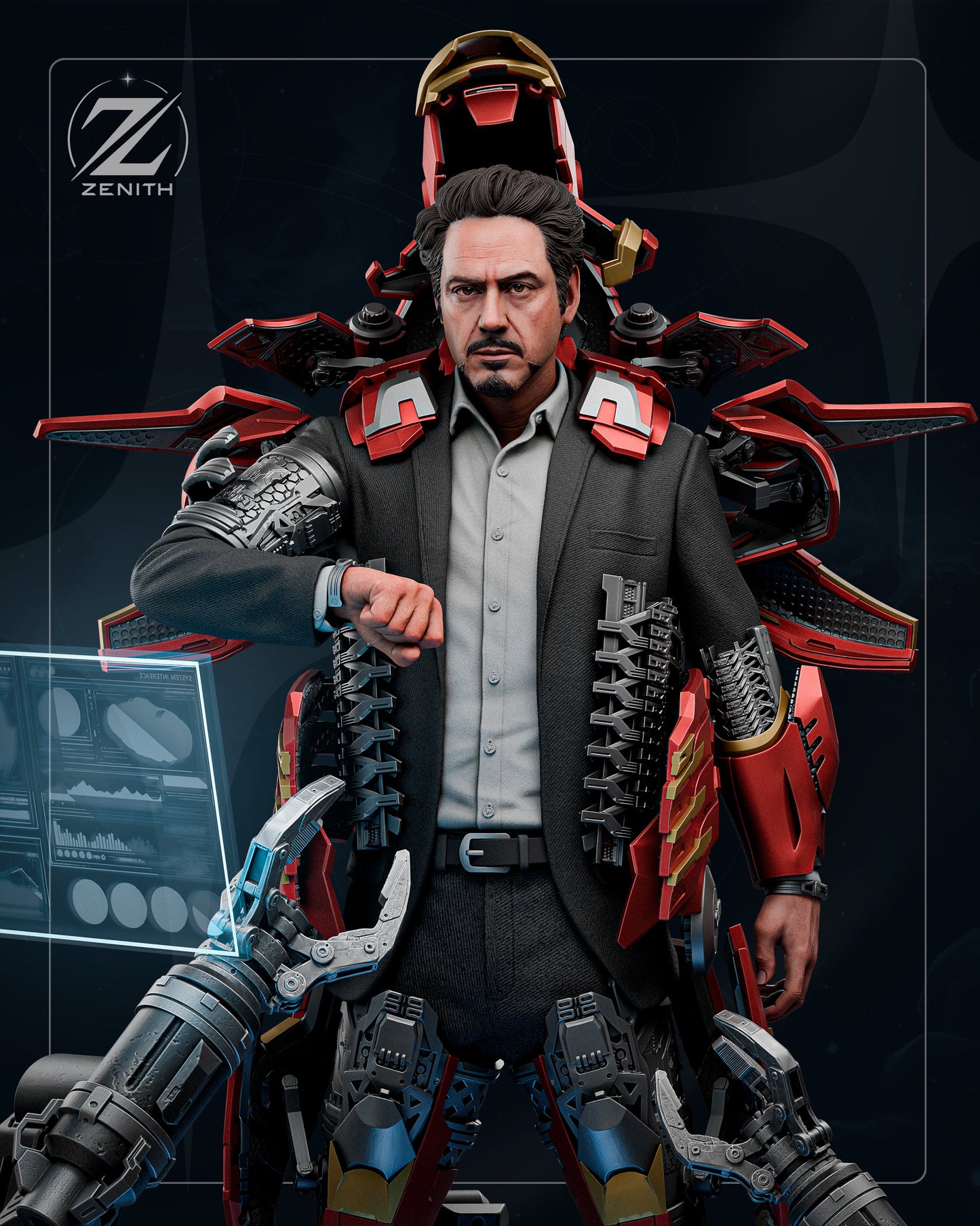 Tony Stark Statue 3D-Printed Kit