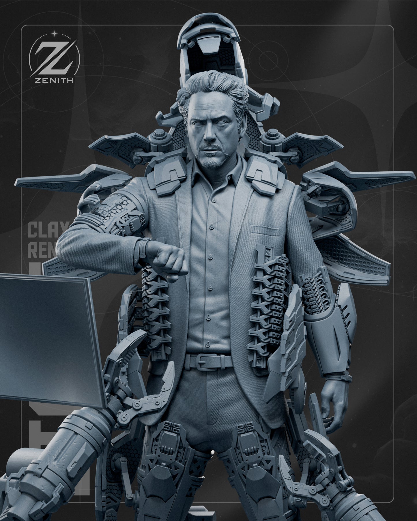 Tony Stark Statue 3D-Printed Kit