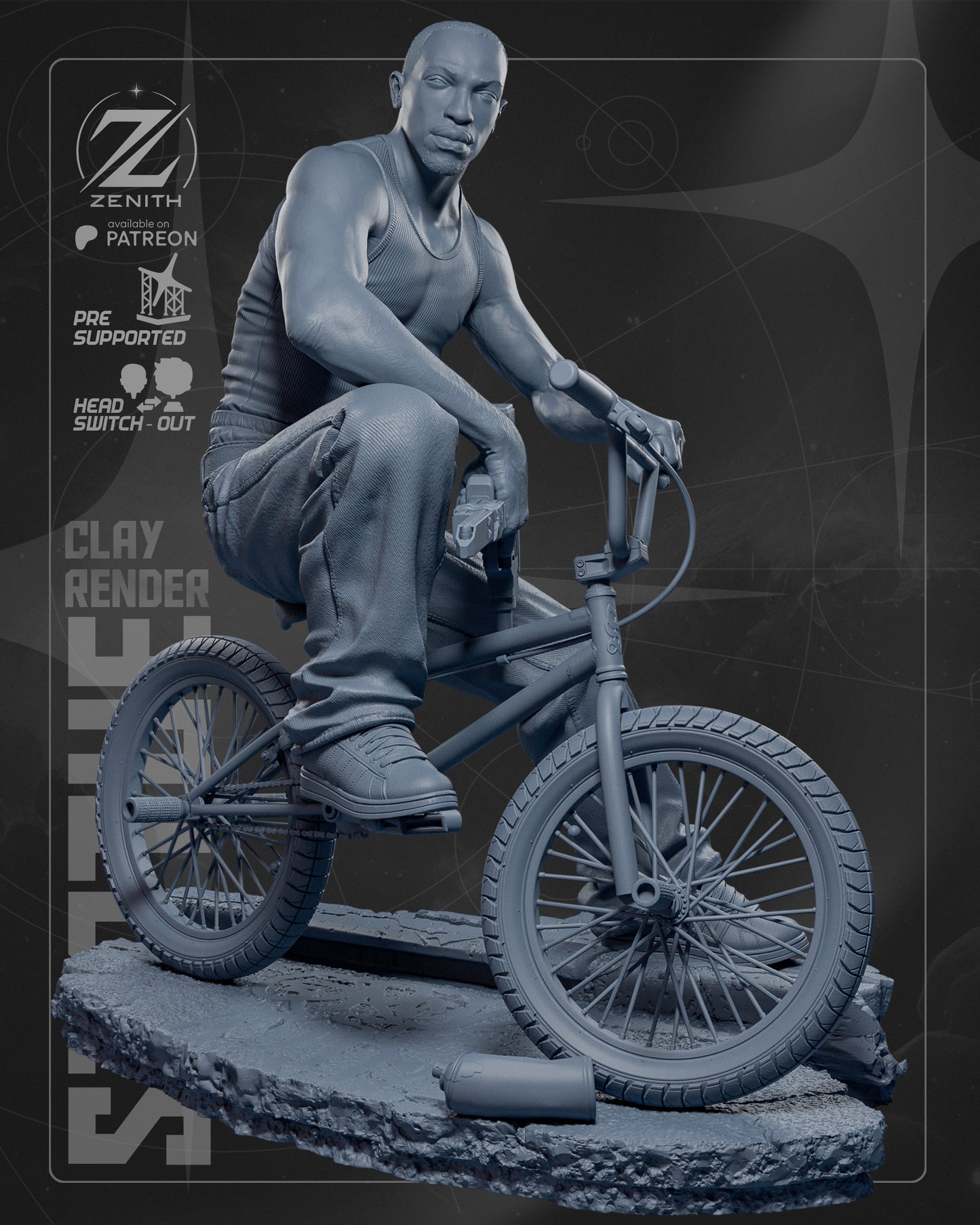 CJ (GTA) Statue 3D-Printed Kit