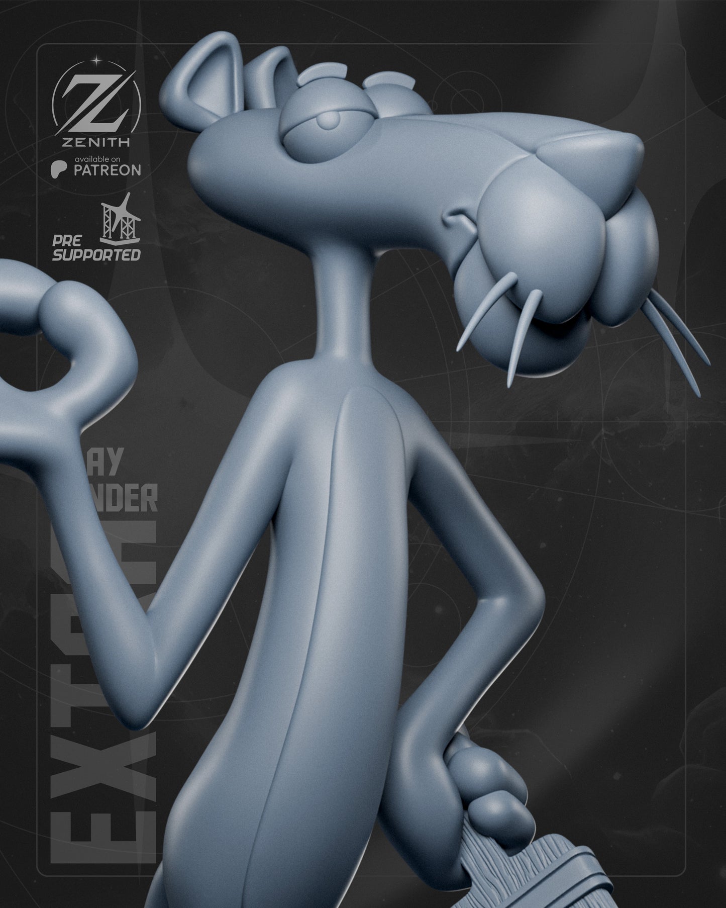 Pink Panther Statue 3D-Printed Kit