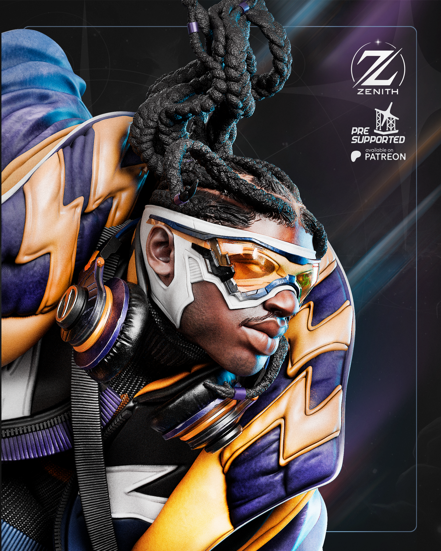 Static Shock Statue 3D-Printed Kit