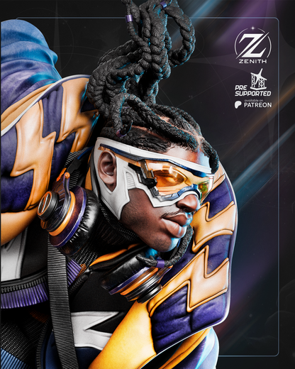 Static Shock Statue 3D-Printed Kit