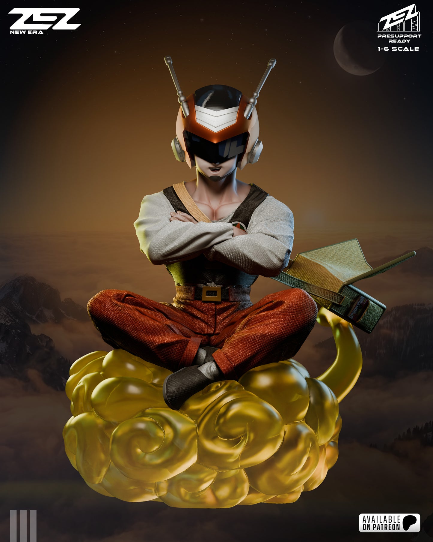 Gohan Statue 3D-Printed Kit
