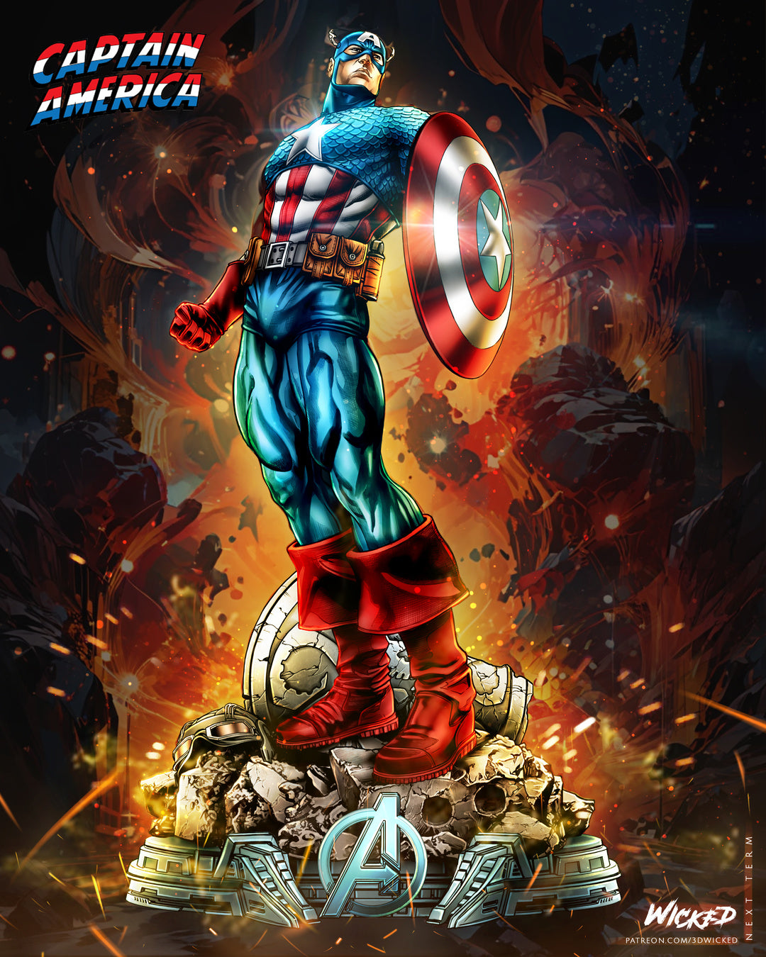 Captain America 2025 Statue