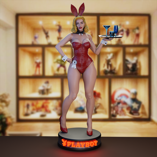Classic Playboy Bunny Waitress Statue