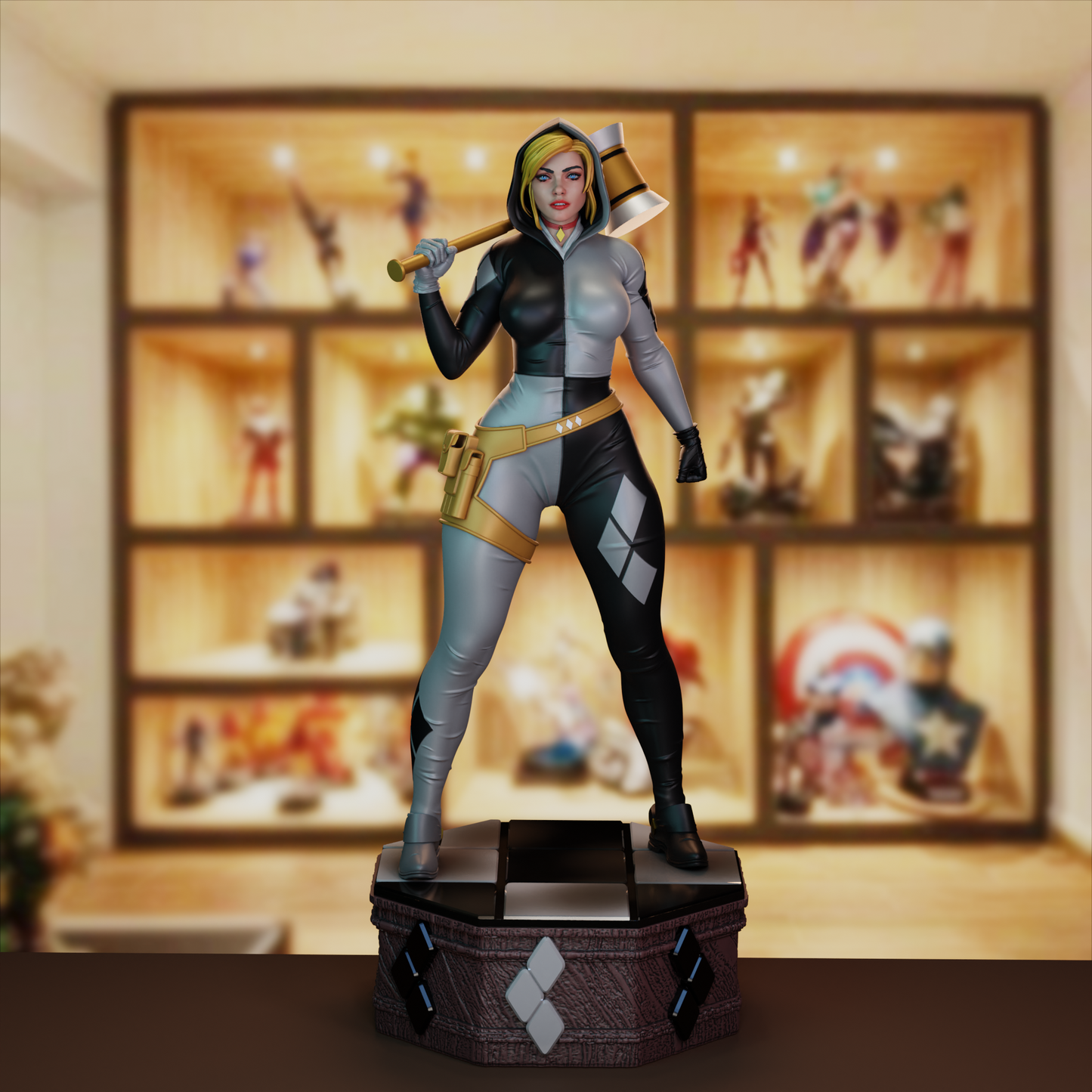 Harley Quinn (White Knight) Statue