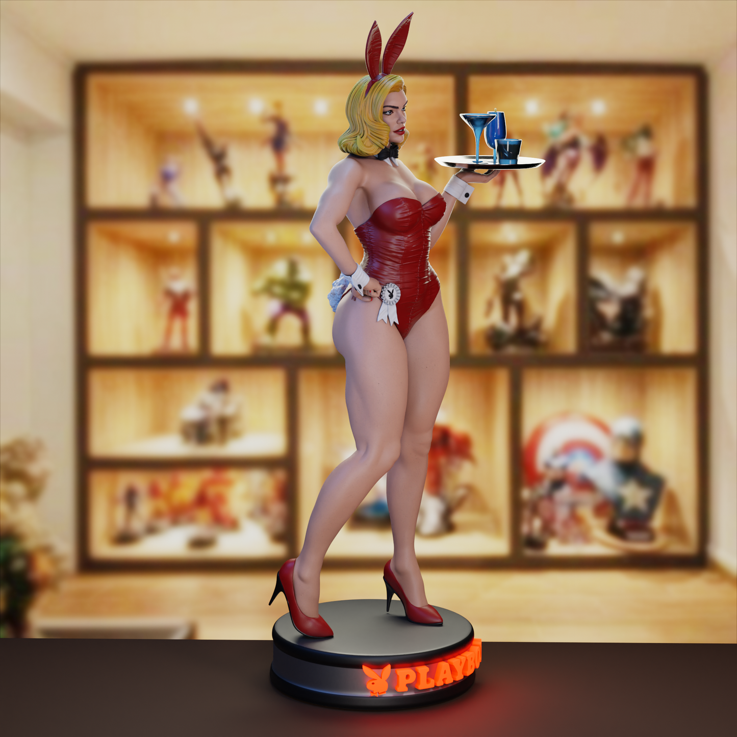 Classic Playboy Bunny Waitress Statue