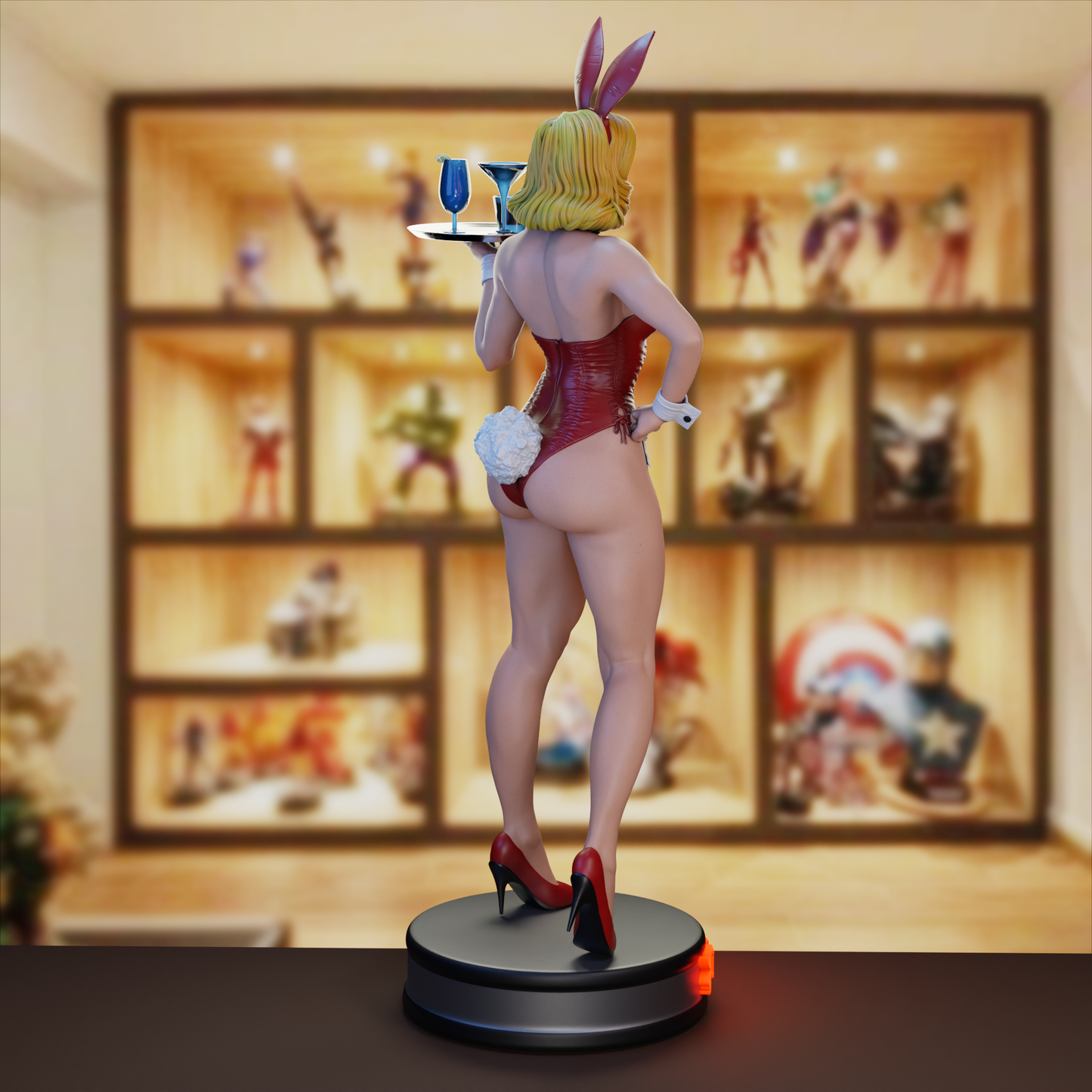 Classic Playboy Bunny Waitress Statue
