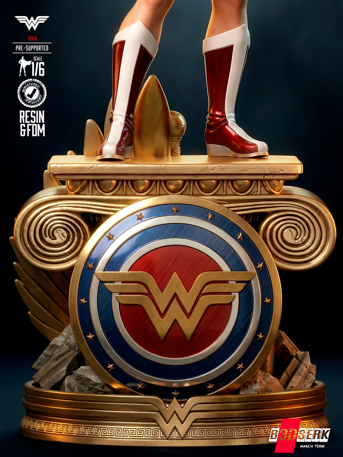 Wonder Woman Statue 3D-Printed Kit