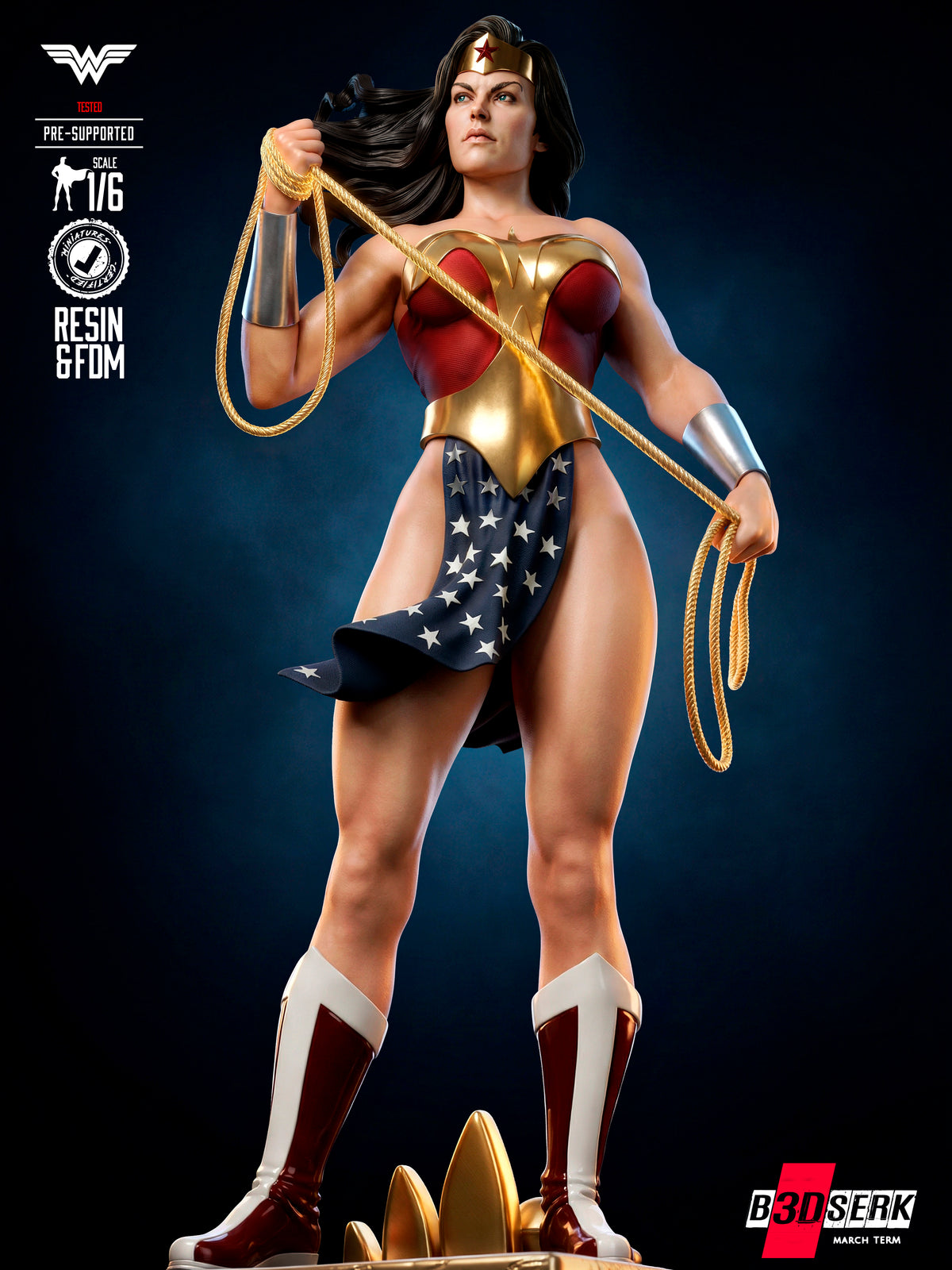 Wonder Woman Statue 3D-Printed Kit