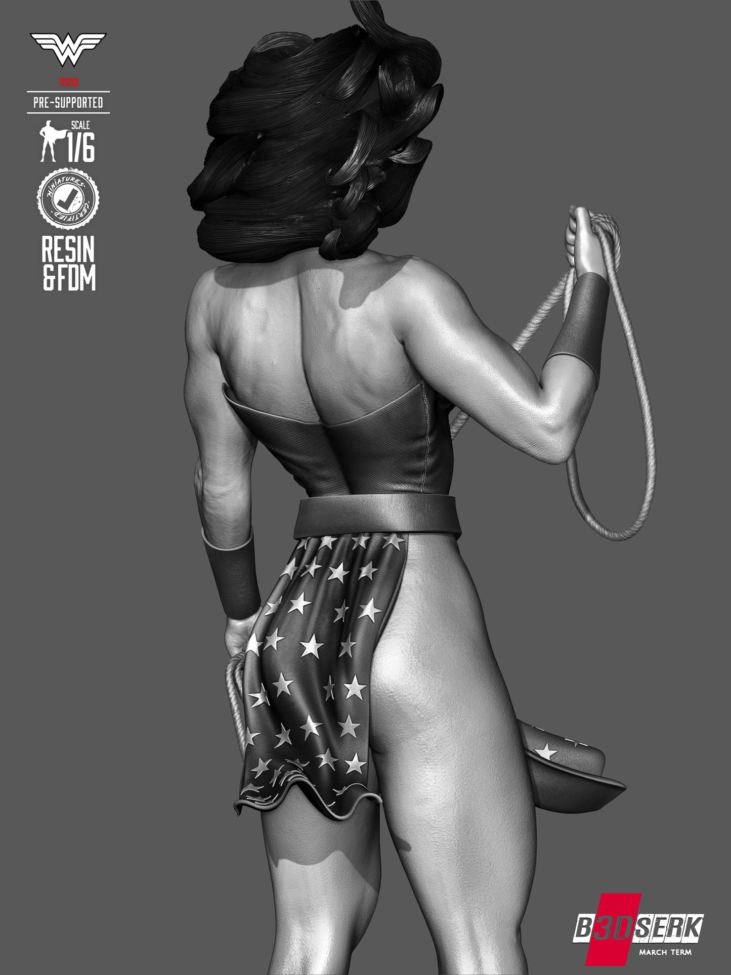 Wonder Woman Statue 3D-Printed Kit