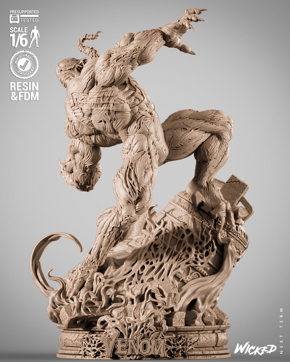 Venom Statue 3D-Printed Kit