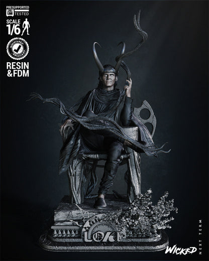 Loki Throne Statue