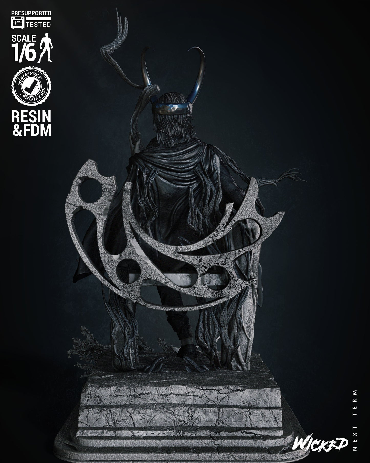 Loki Throne Statue