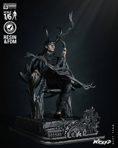 Loki Throne Statue