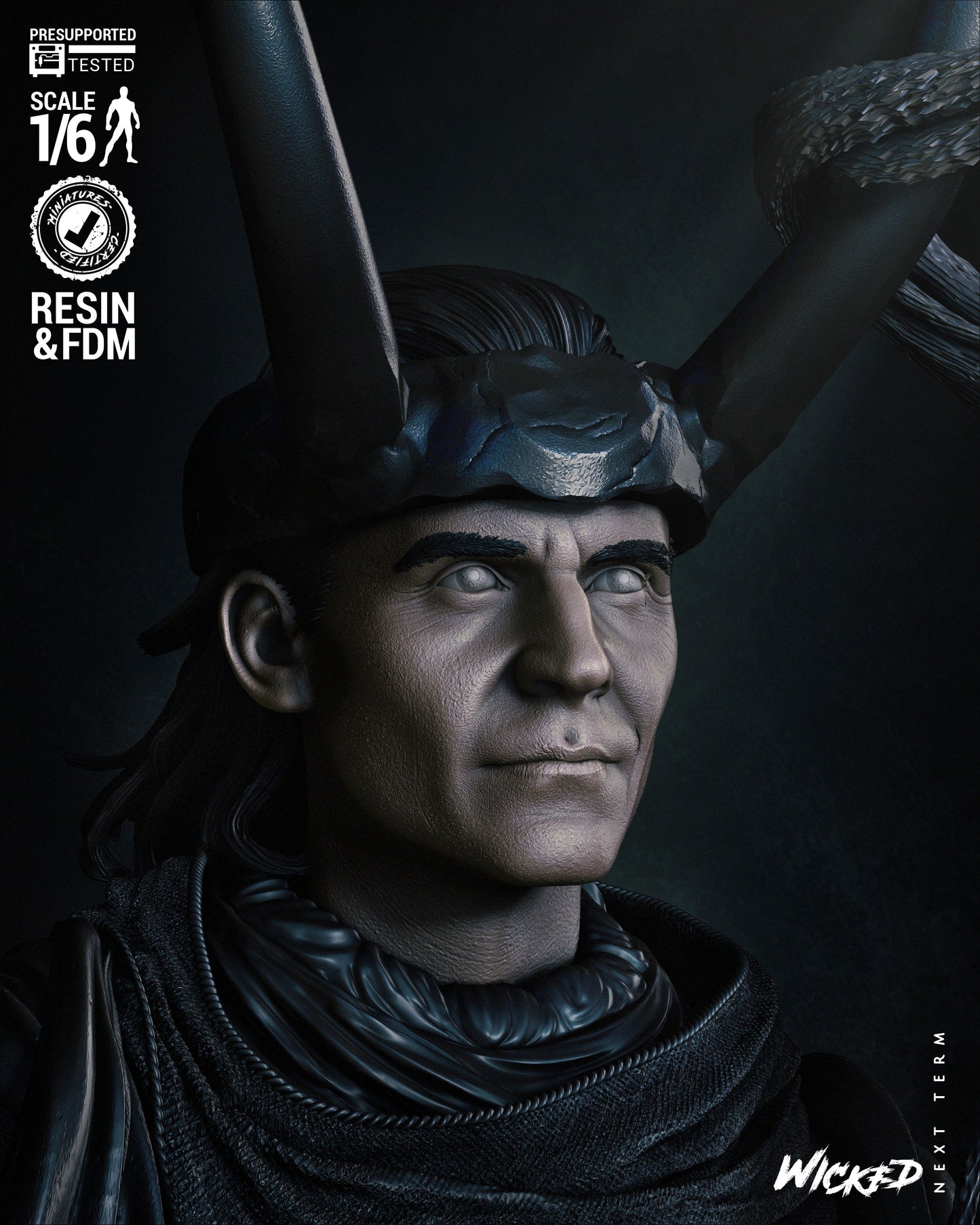 Loki Throne Statue
