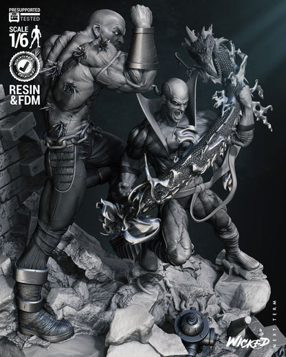 Marvel Power Man & Iron Fist (No Car) Diorama