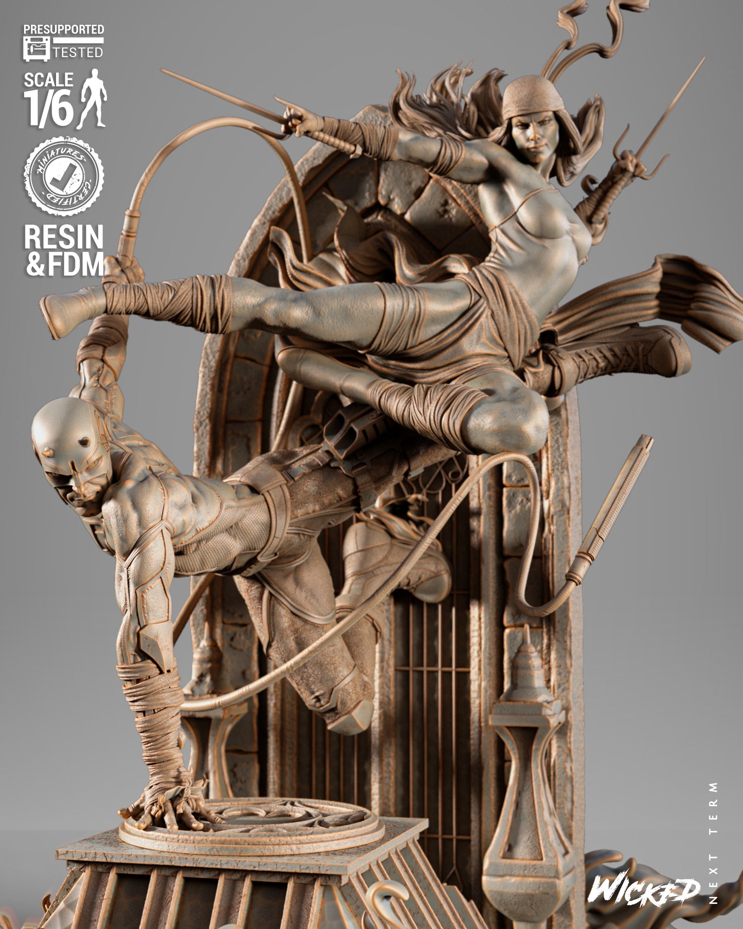 Daredevil & Elektra Diorama