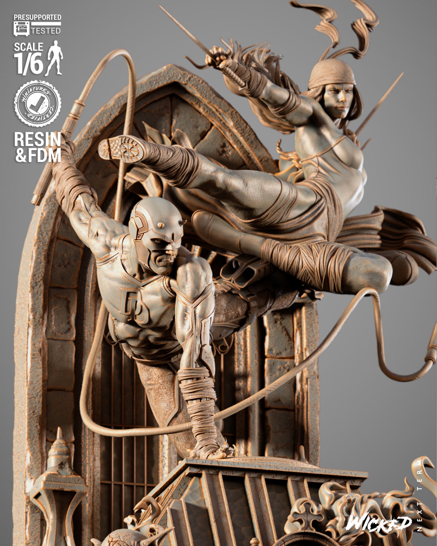 Daredevil & Elektra Diorama